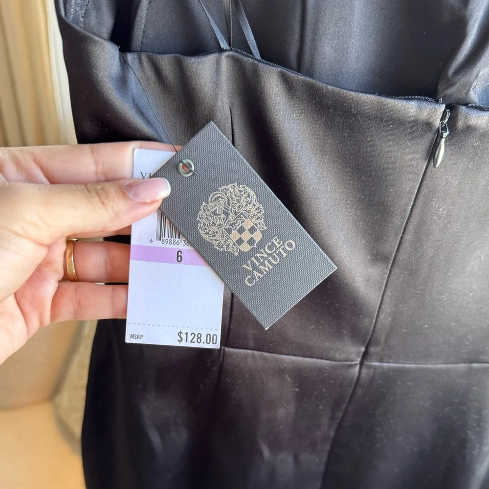 NWT Vince Camuto Elegant Black Strapless Dress | 6 - Picture 6 of 8